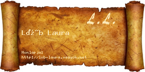 Löb Laura névjegykártya